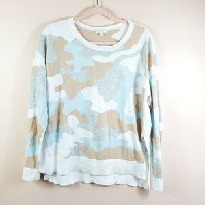 LISA TODD pastel camouflage print cotton sweater